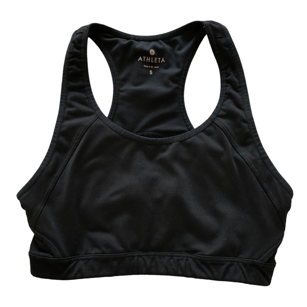 Athleta Racerback Sports Bra Black Small